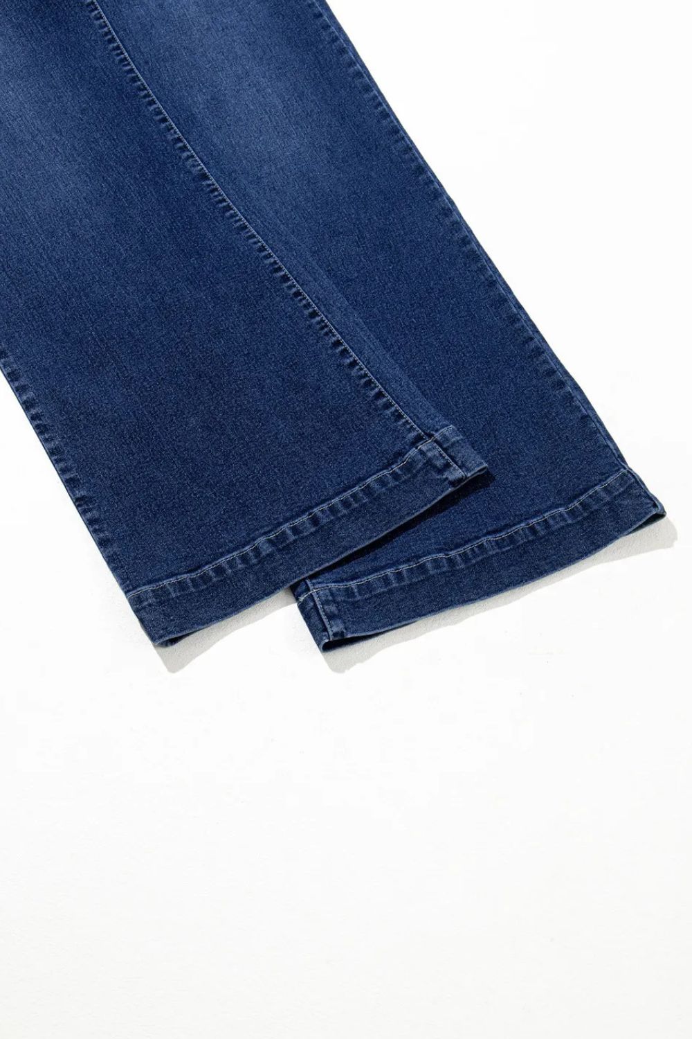 Jean large taille haute avec poche plaquée sur le devant - Les secrets de Cath