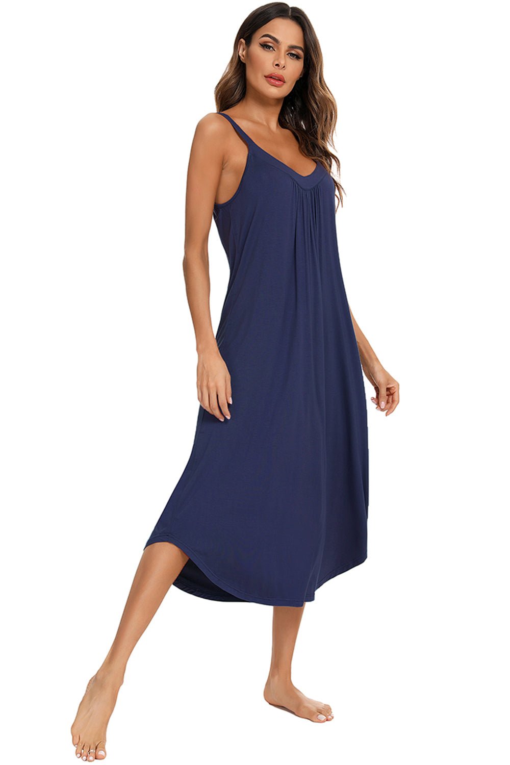 V-Neck Midi Lounge Dress - Les secrets de Cath