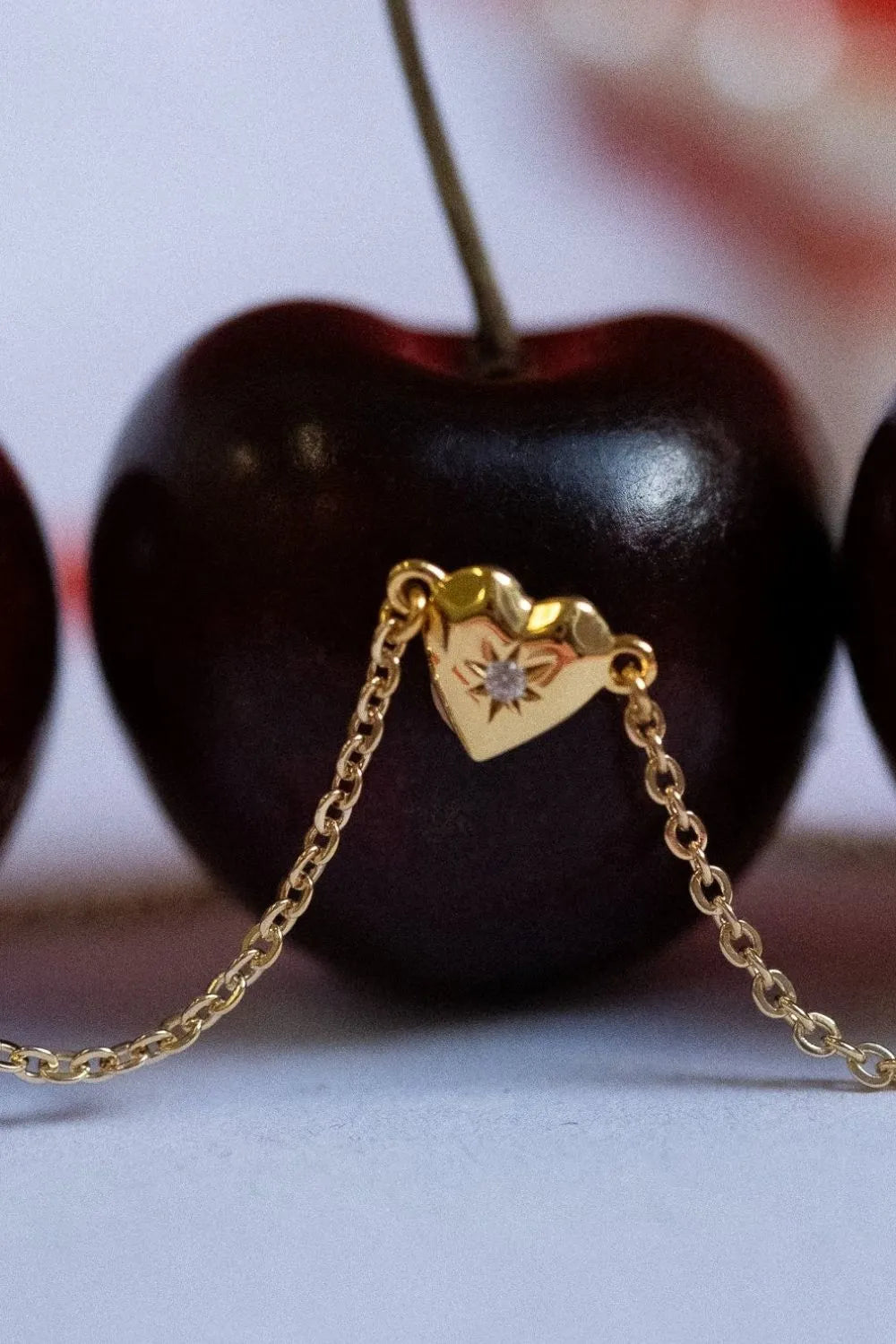 Collier avec pendentif en forme de cœur en zircon - Les secrets de Cath