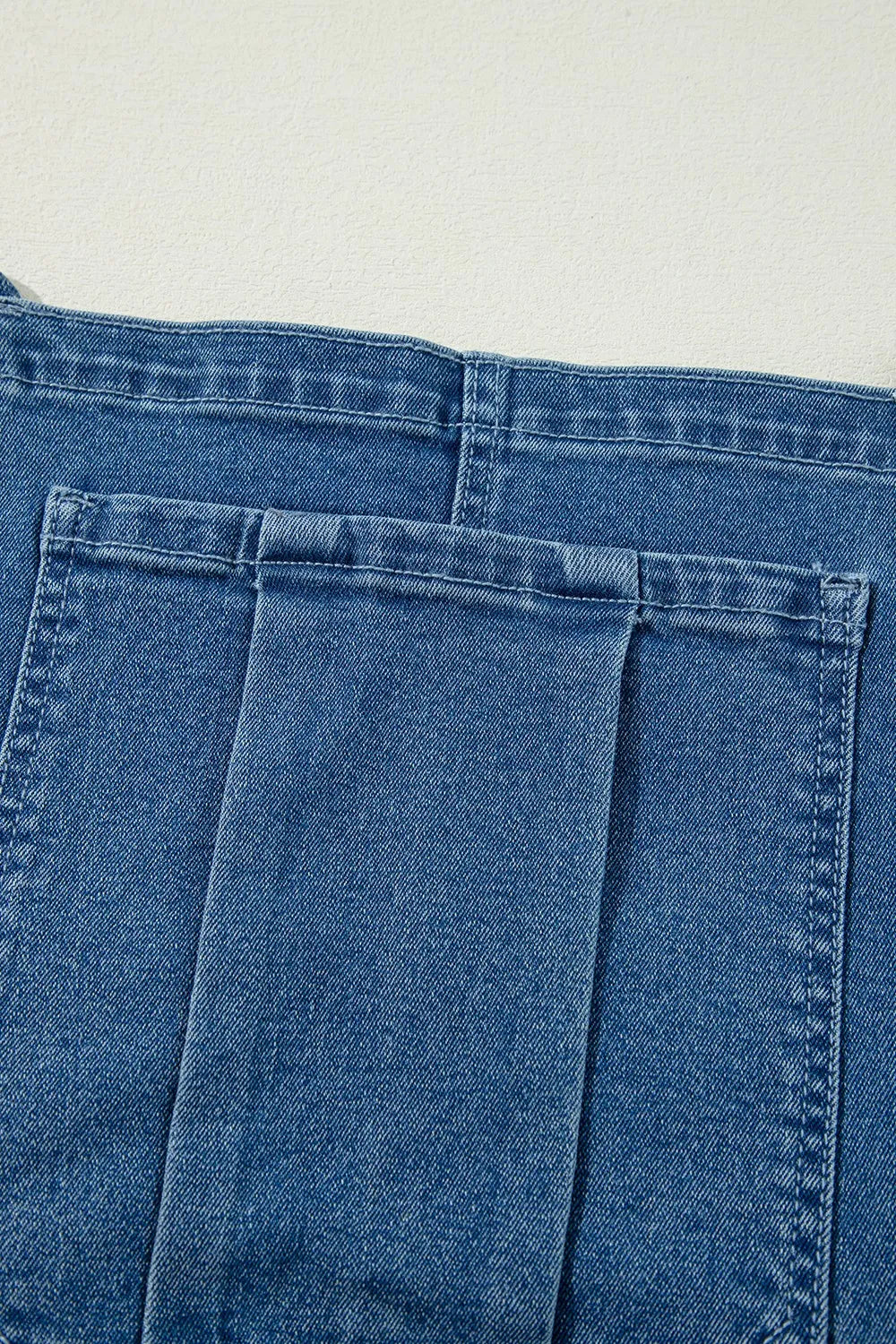 Adjustable Tie Straps Wide Leg Denim Overalls - Les secrets de Cath