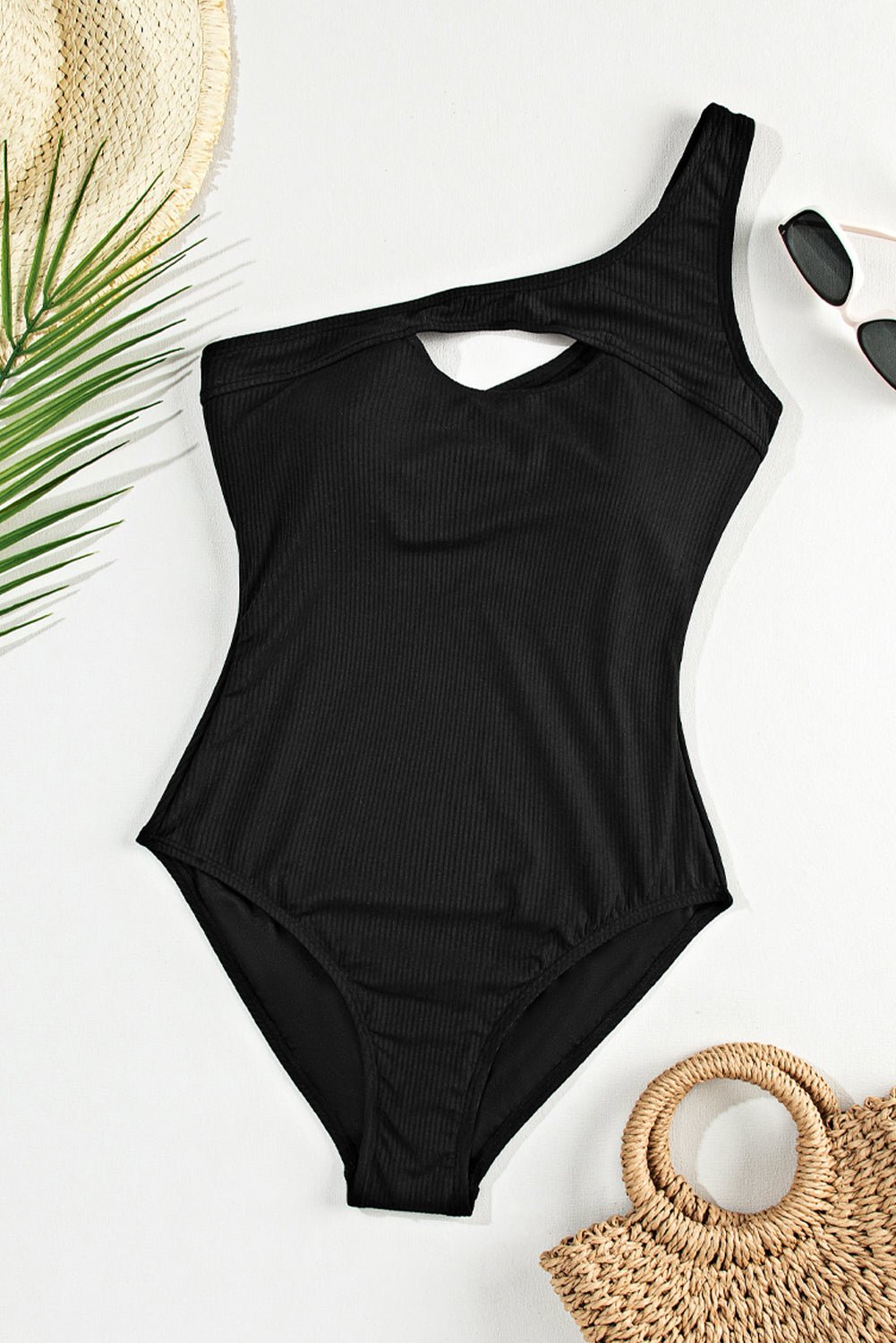 Maillot de bain une pièce sans manches à une épaule et découpe - Les secrets de Cath