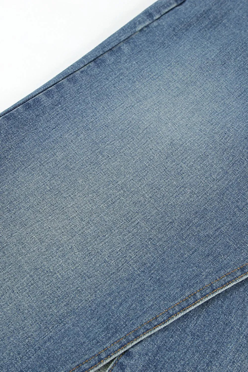 Slit Front Raw Hem Denim Maxi Skirt - Les secrets de Cath