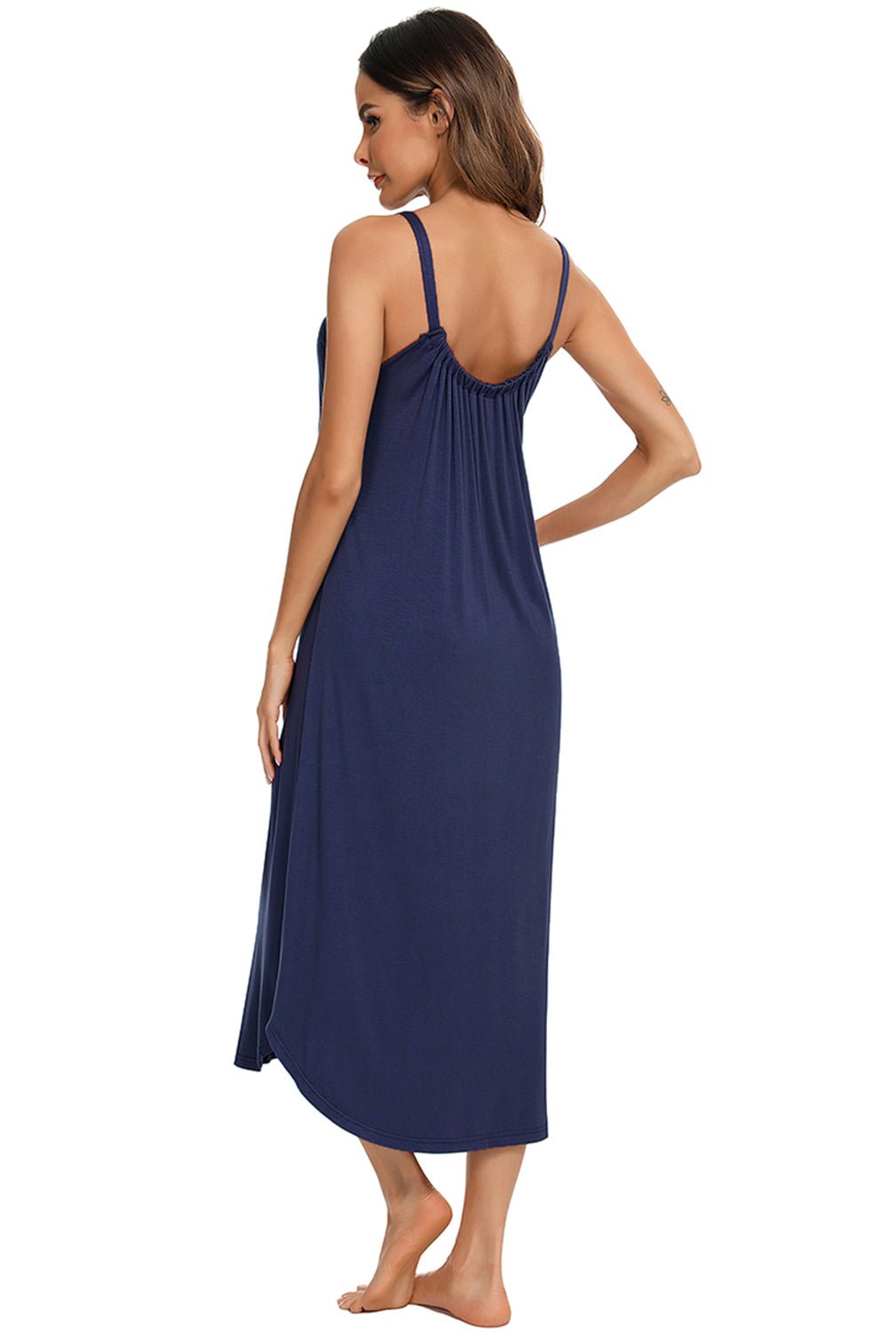 V-Neck Midi Lounge Dress - Les secrets de Cath