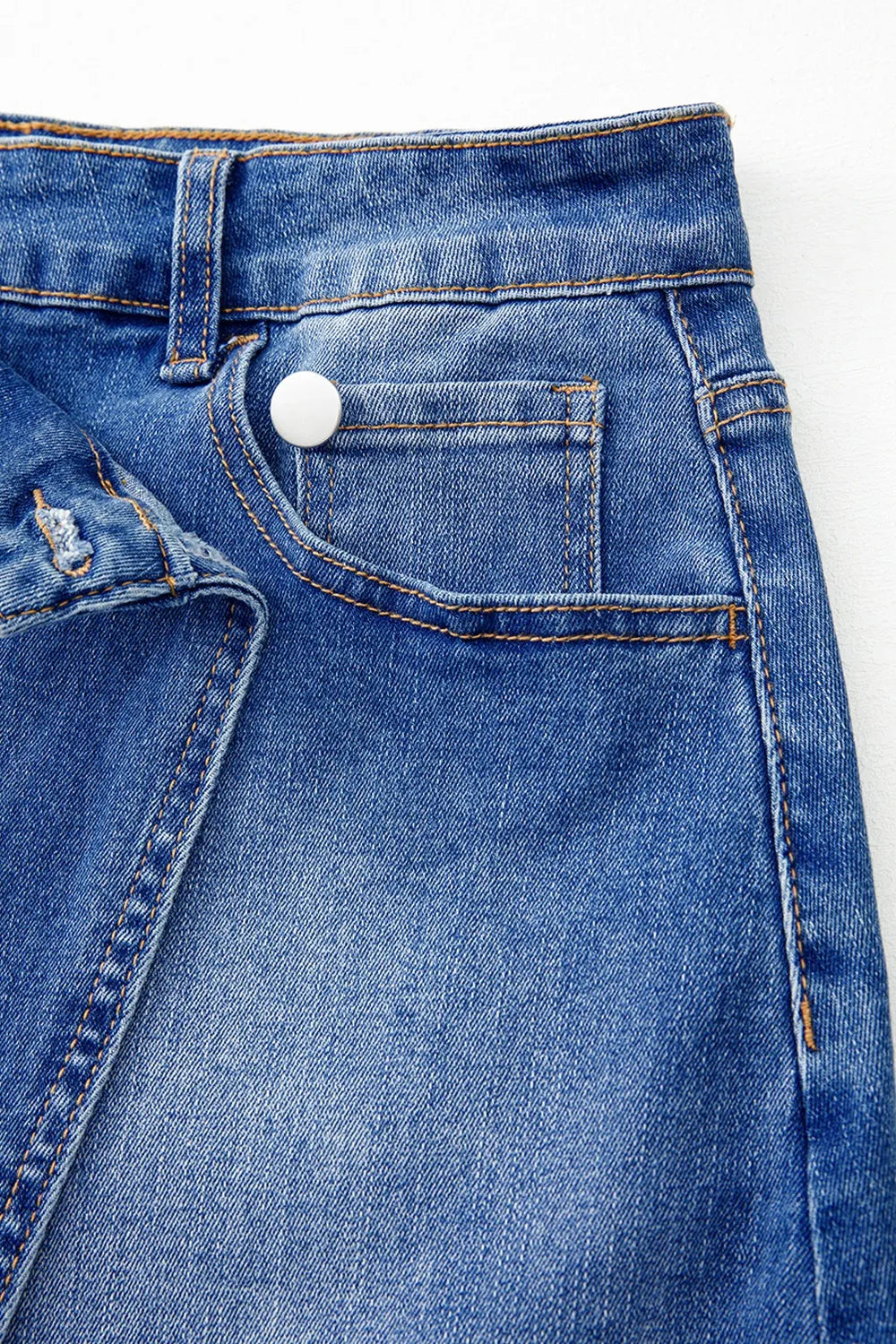 Wrapped Crossed Waist Denim Mini Skirt - Les secrets de Cath