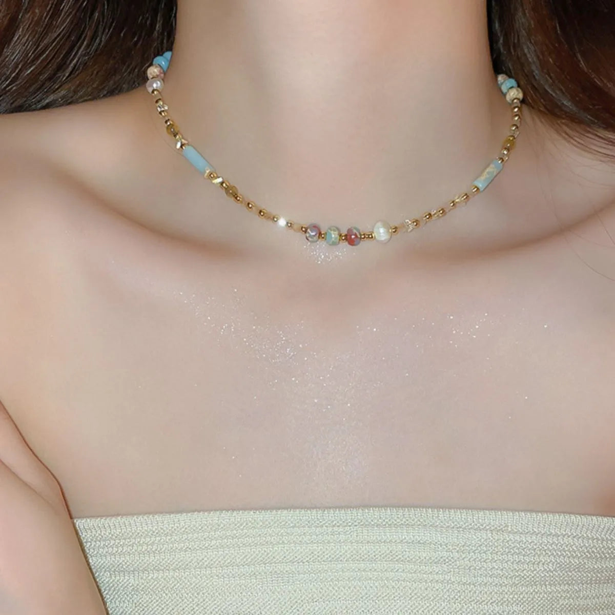 Collier de perles en alliage - Les secrets de Cath