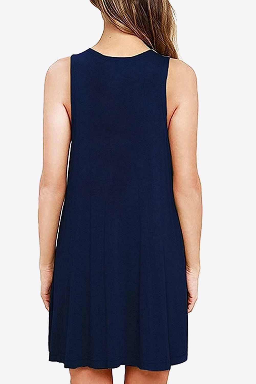 Robe sans manches à col rond et poches - Les secrets de Cath