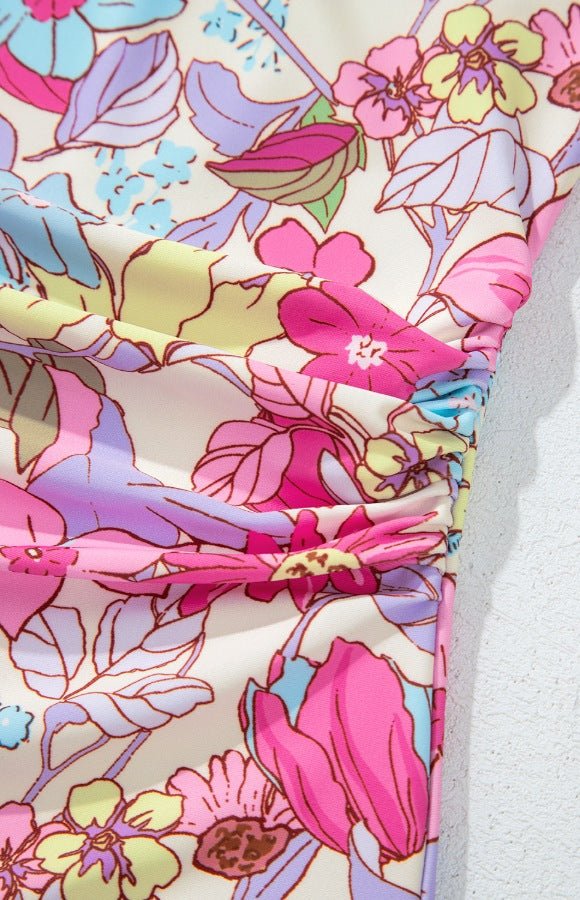 Maillot de bain une pièce gainant à volants floraux - Les secrets de Cath