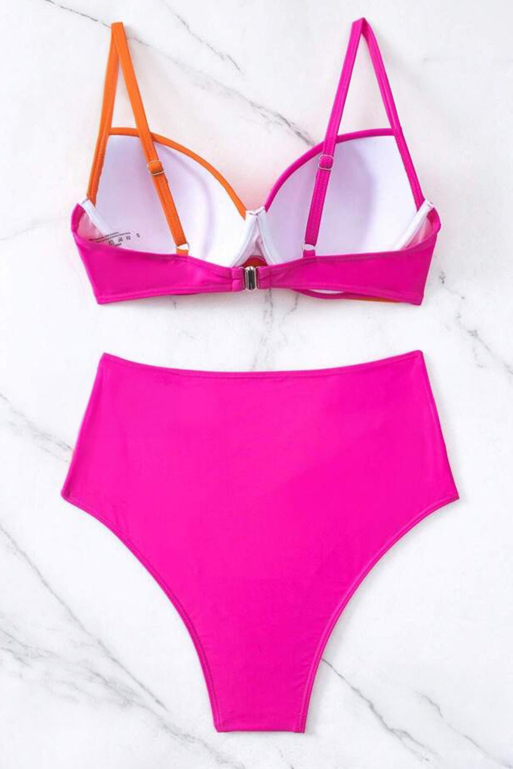 Ensemble de bikini à col en cœur contrasté - Les secrets de Cath