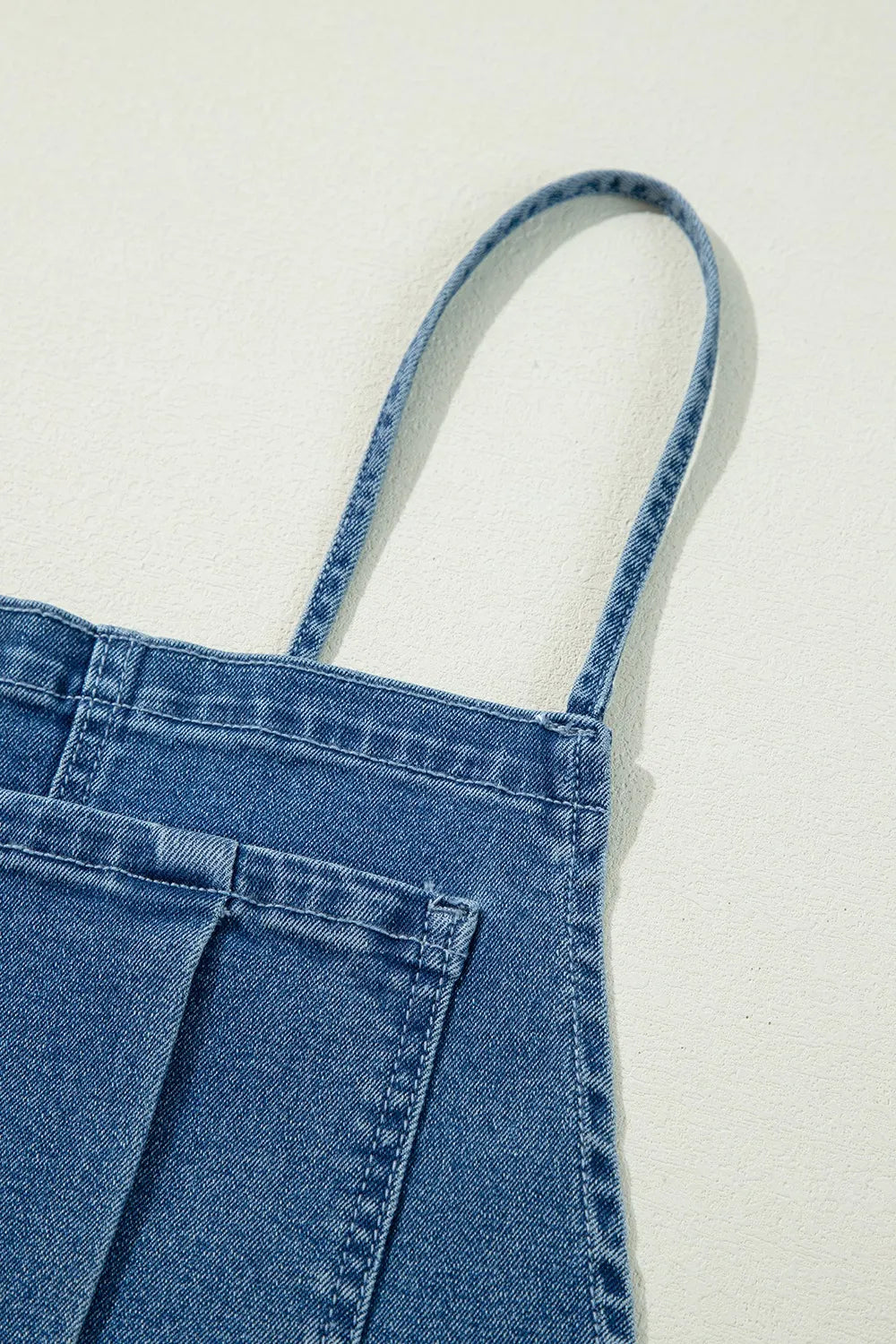 Adjustable Tie Straps Wide Leg Denim Overalls - Les secrets de Cath