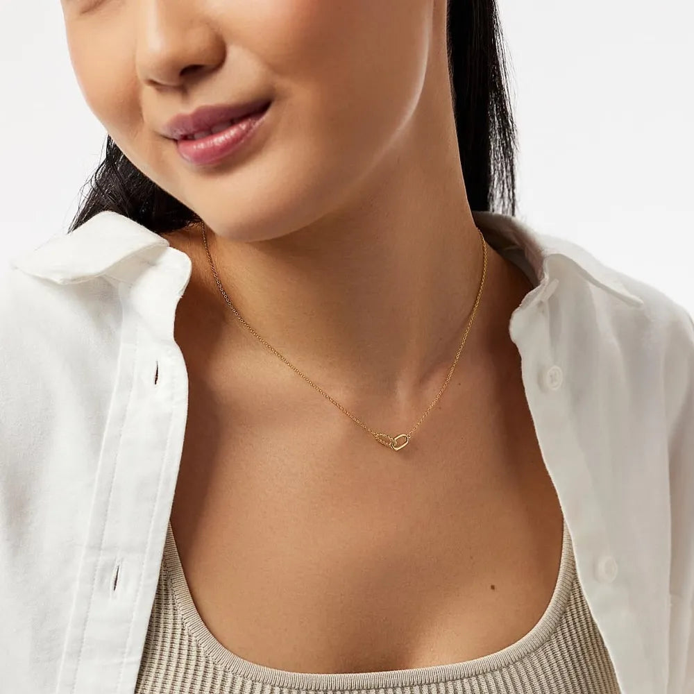 Collier en acier titane entrelacé - Les secrets de Cath