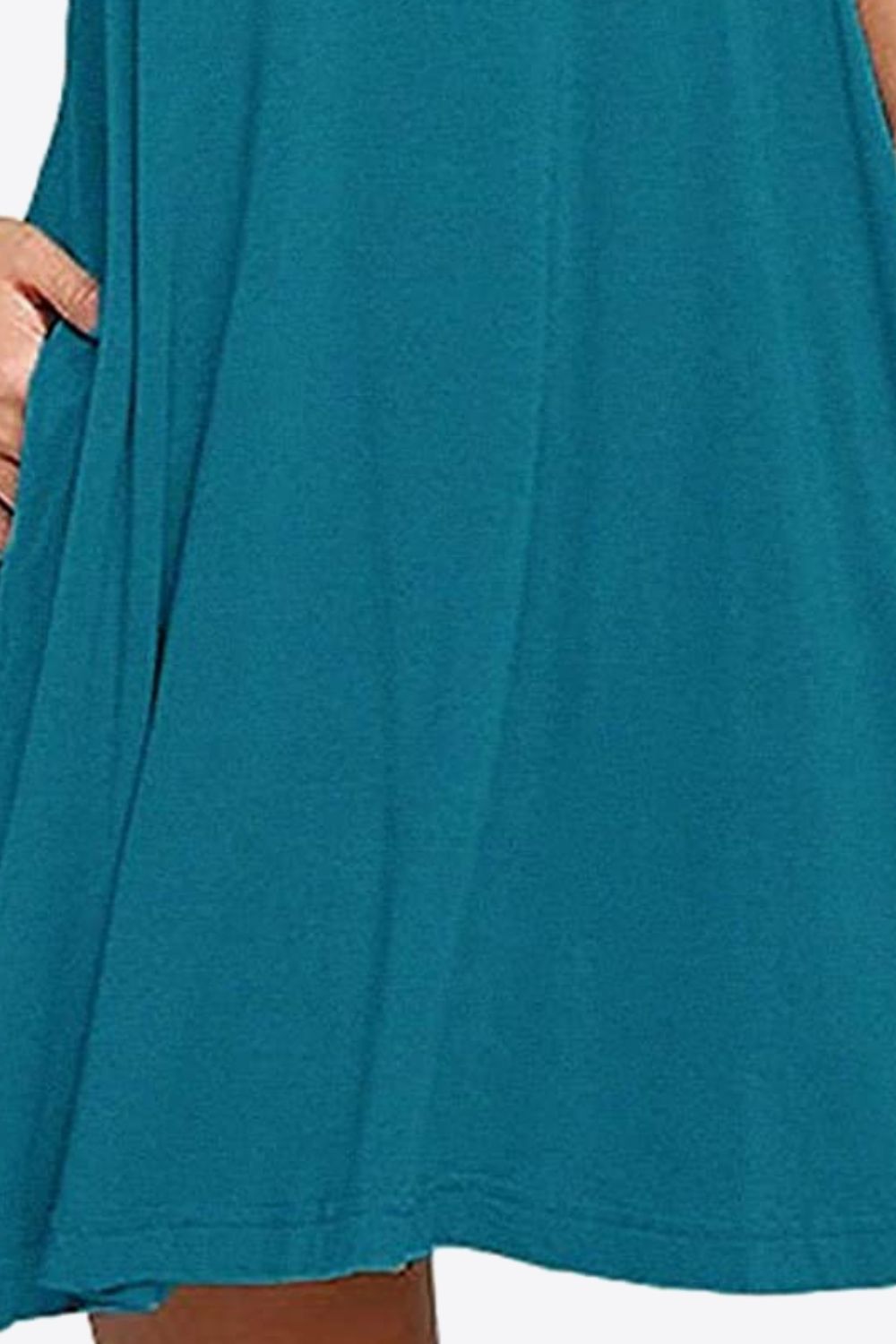 Robe sans manches à col rond et poches - Les secrets de Cath