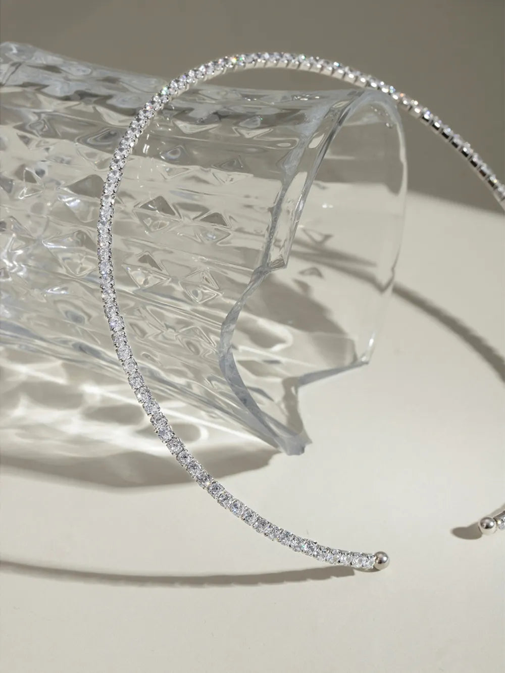 Collier en acier inoxydable incrusté de zircons - Les secrets de Cath