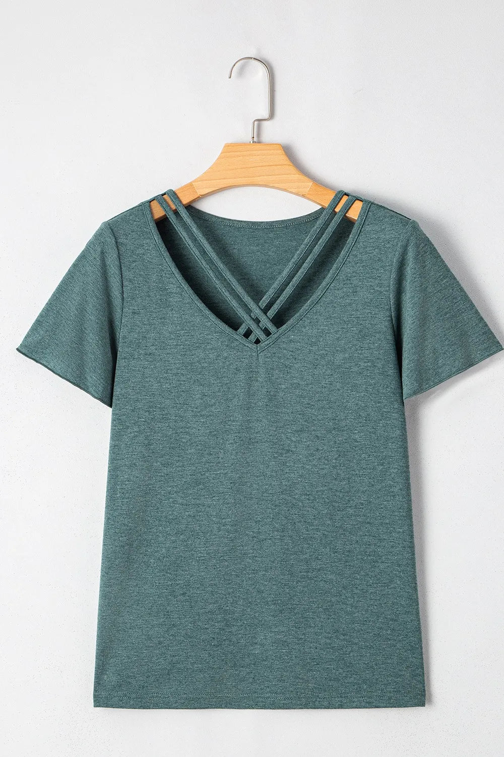 T-shirt à manches courtes et col en V - Les secrets de Cath