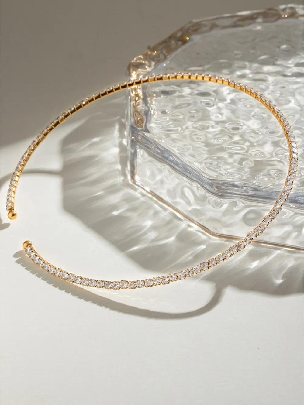 Collier en acier inoxydable incrusté de zircons - Les secrets de Cath