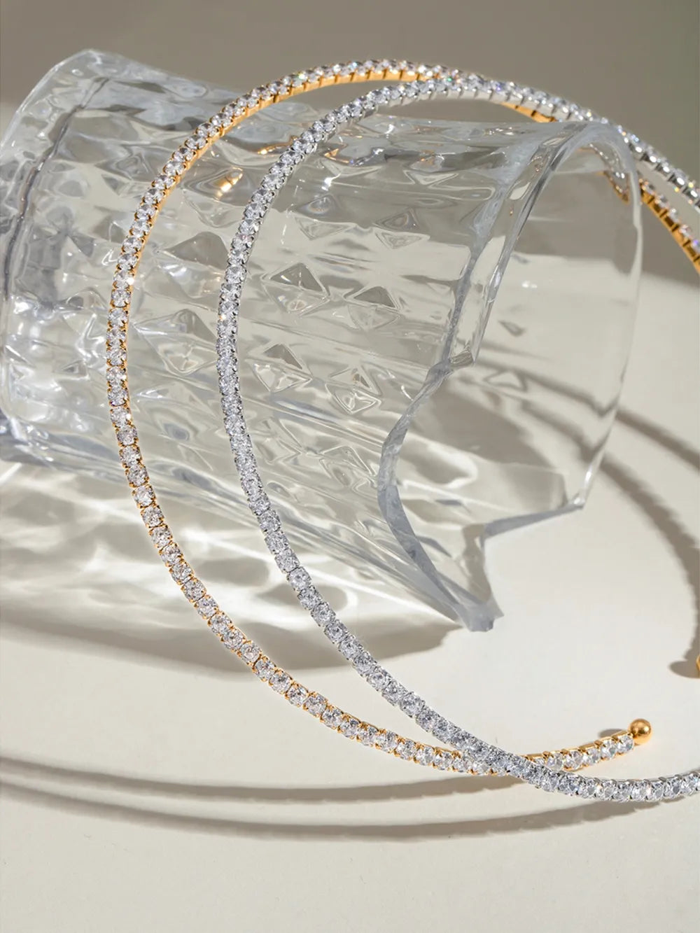 Collier en acier inoxydable incrusté de zircons - Les secrets de Cath