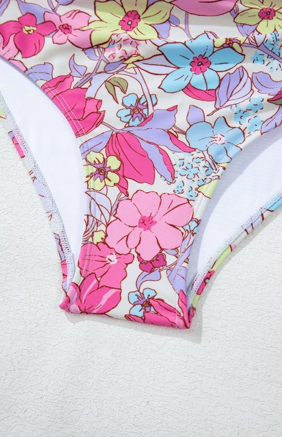 Maillot de bain une pièce gainant à volants floraux - Les secrets de Cath