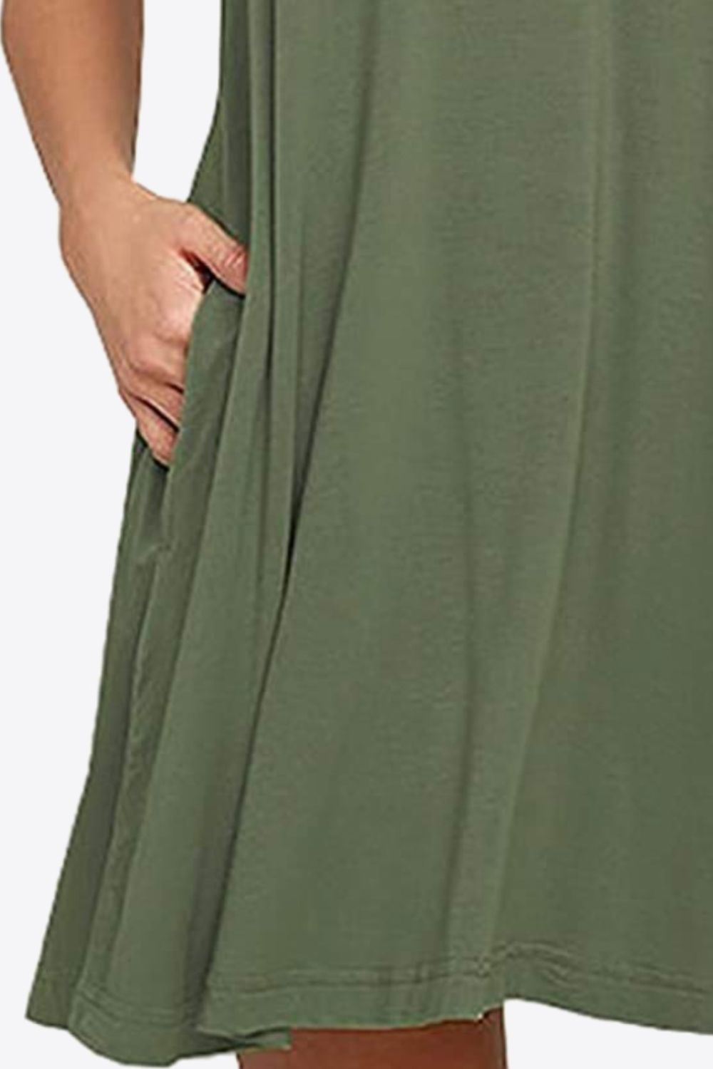 Robe sans manches à col rond et poches - Les secrets de Cath