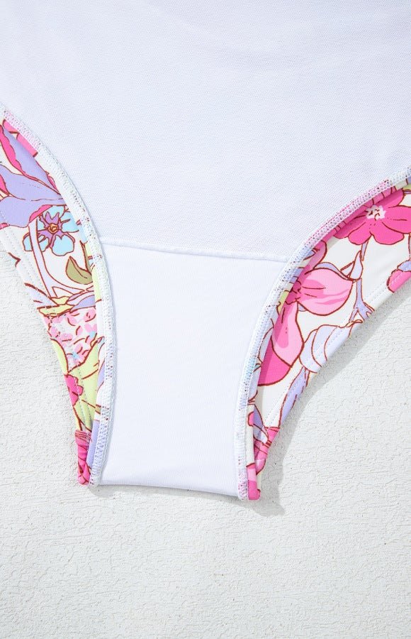 Maillot de bain une pièce gainant à volants floraux - Les secrets de Cath