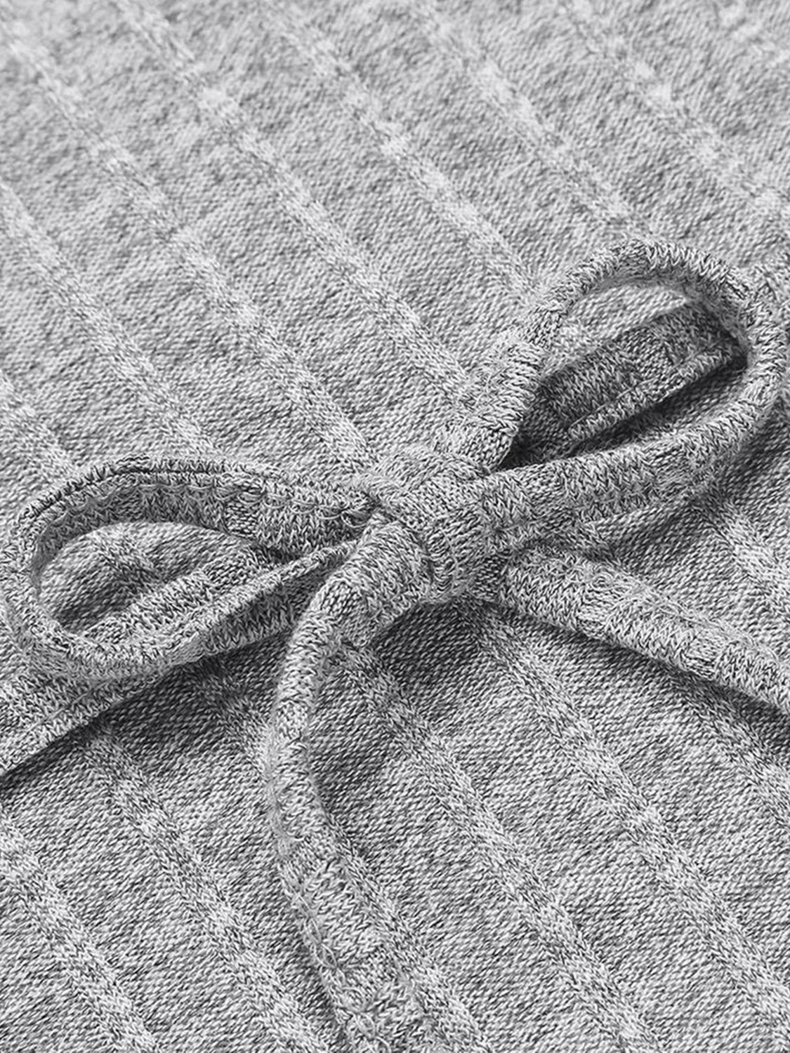 Tied Solid Lounge Nightgown with Pockets - Les secrets de Cath