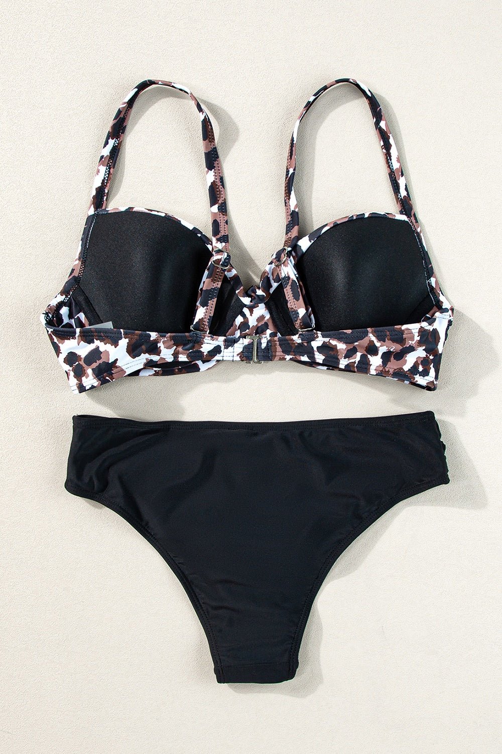 Ensemble bikini léopard à col en cœur - Les secrets de Cath