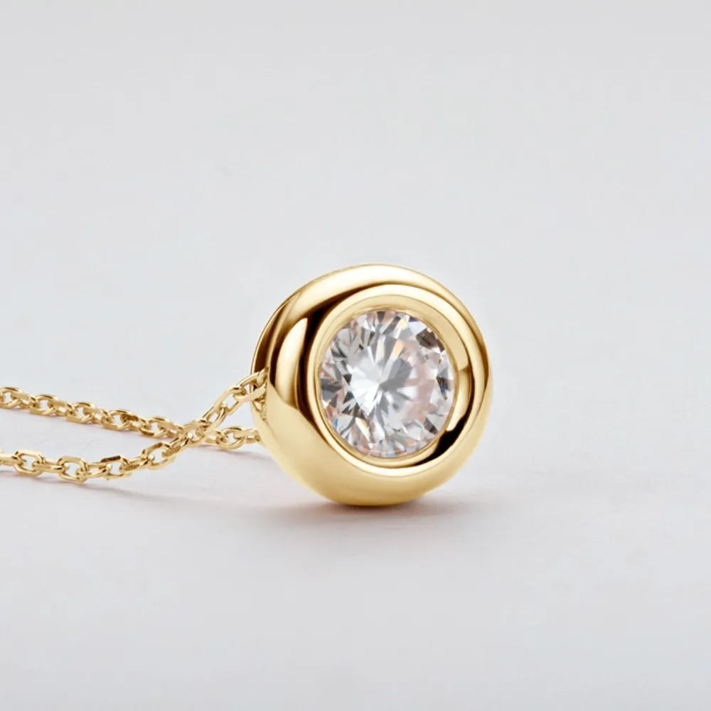 Collier en argent sterling 925 avec moissanite 1 carat - Les secrets de Cath