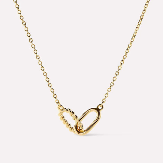 Collier en acier titane entrelacé - Les secrets de Cath