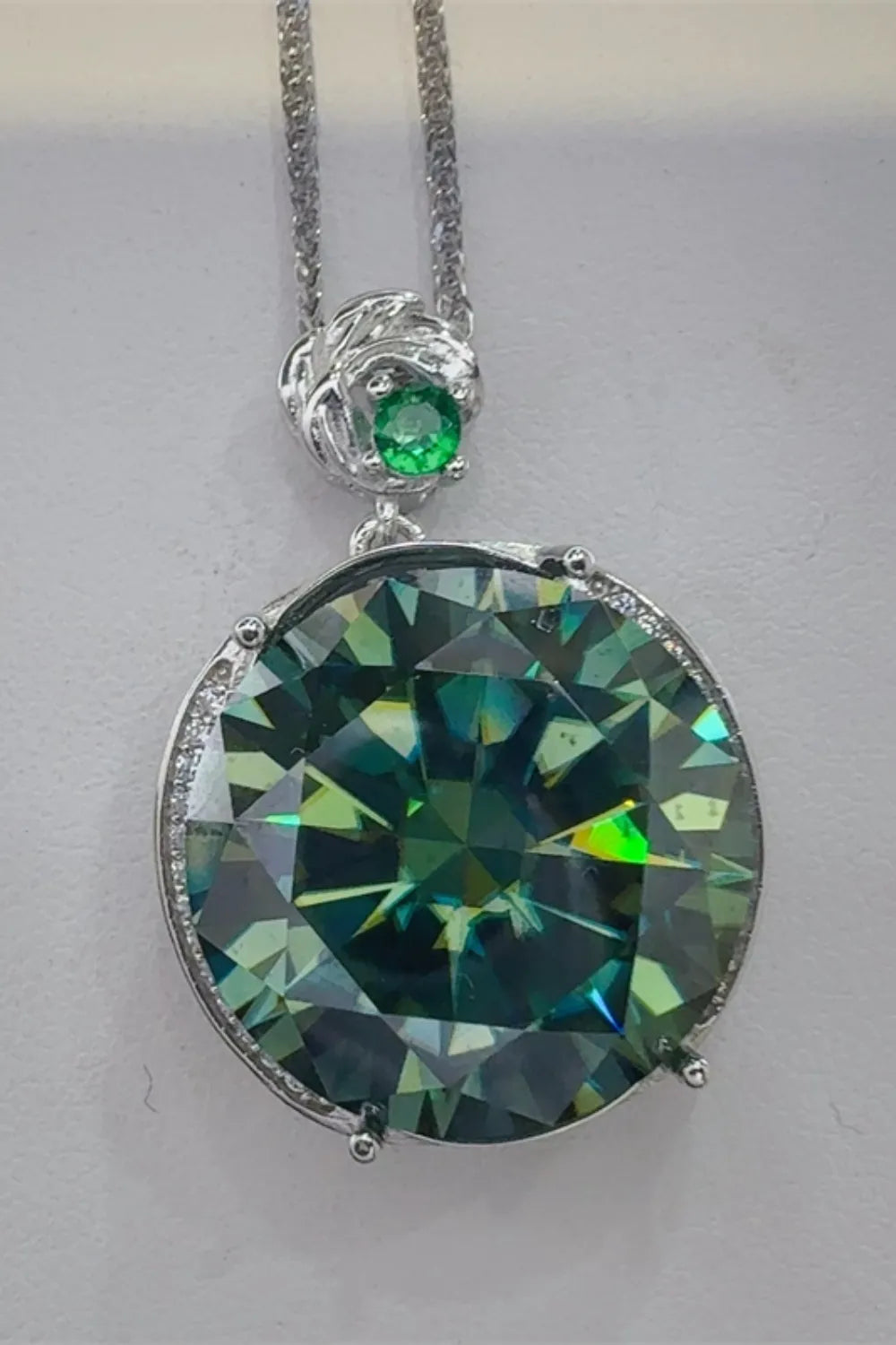 Collier avec pendentif en argent sterling 925 et moissanite 20 carats - Les secrets de Cath