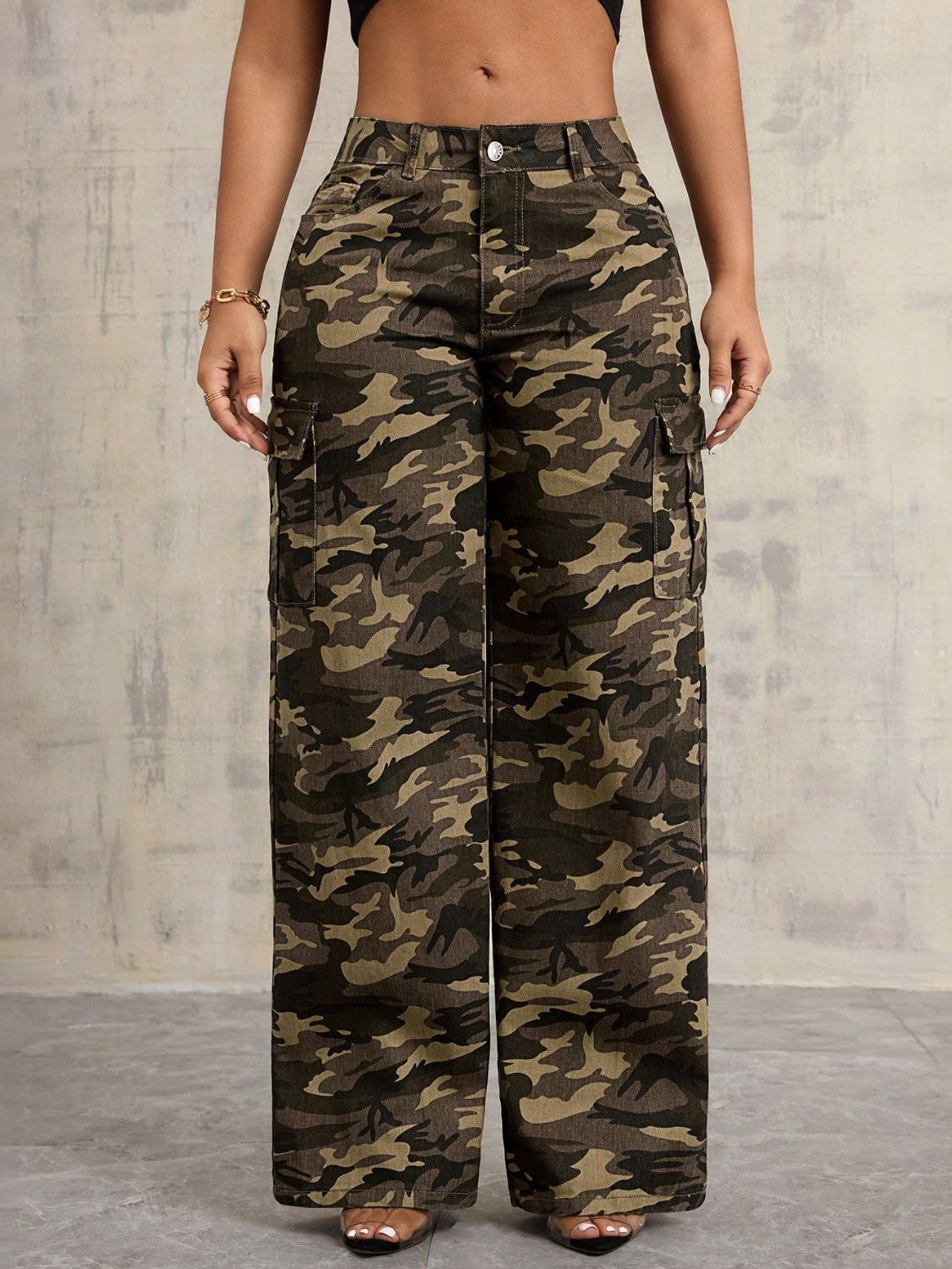 Jean large camouflage - Les secrets de Cath