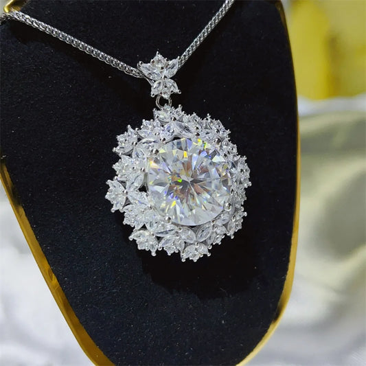 Collier en argent sterling 925 avec moissanite 10 carats - Les secrets de Cath