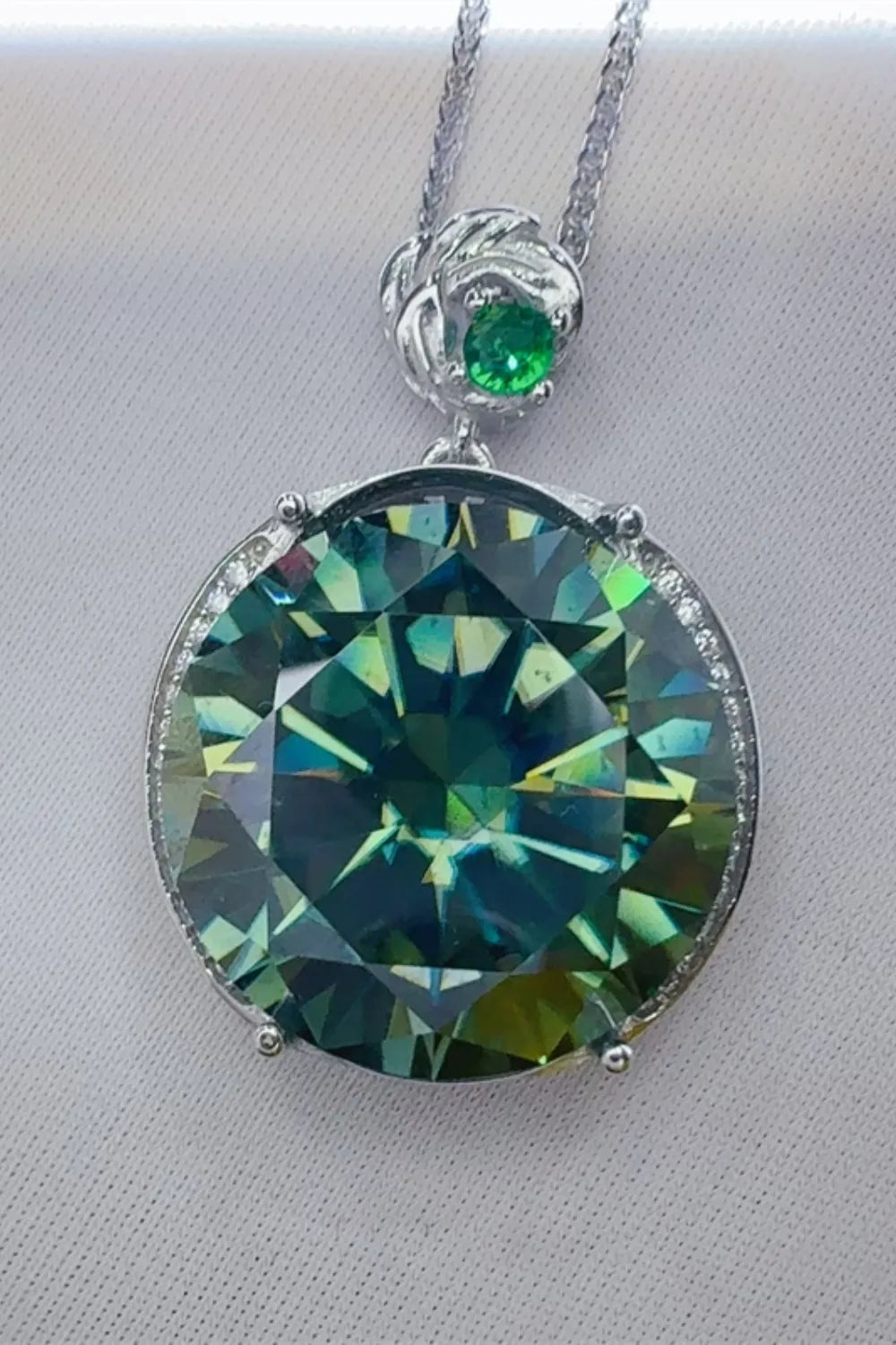 Collier avec pendentif en argent sterling 925 et moissanite 20 carats - Les secrets de Cath