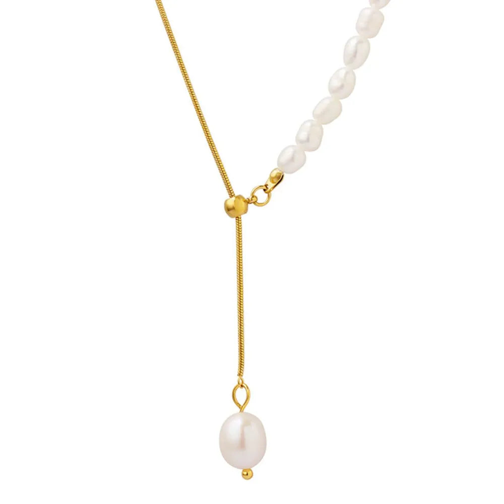 Collier de perles plaqué or 18 carats - Les secrets de Cath