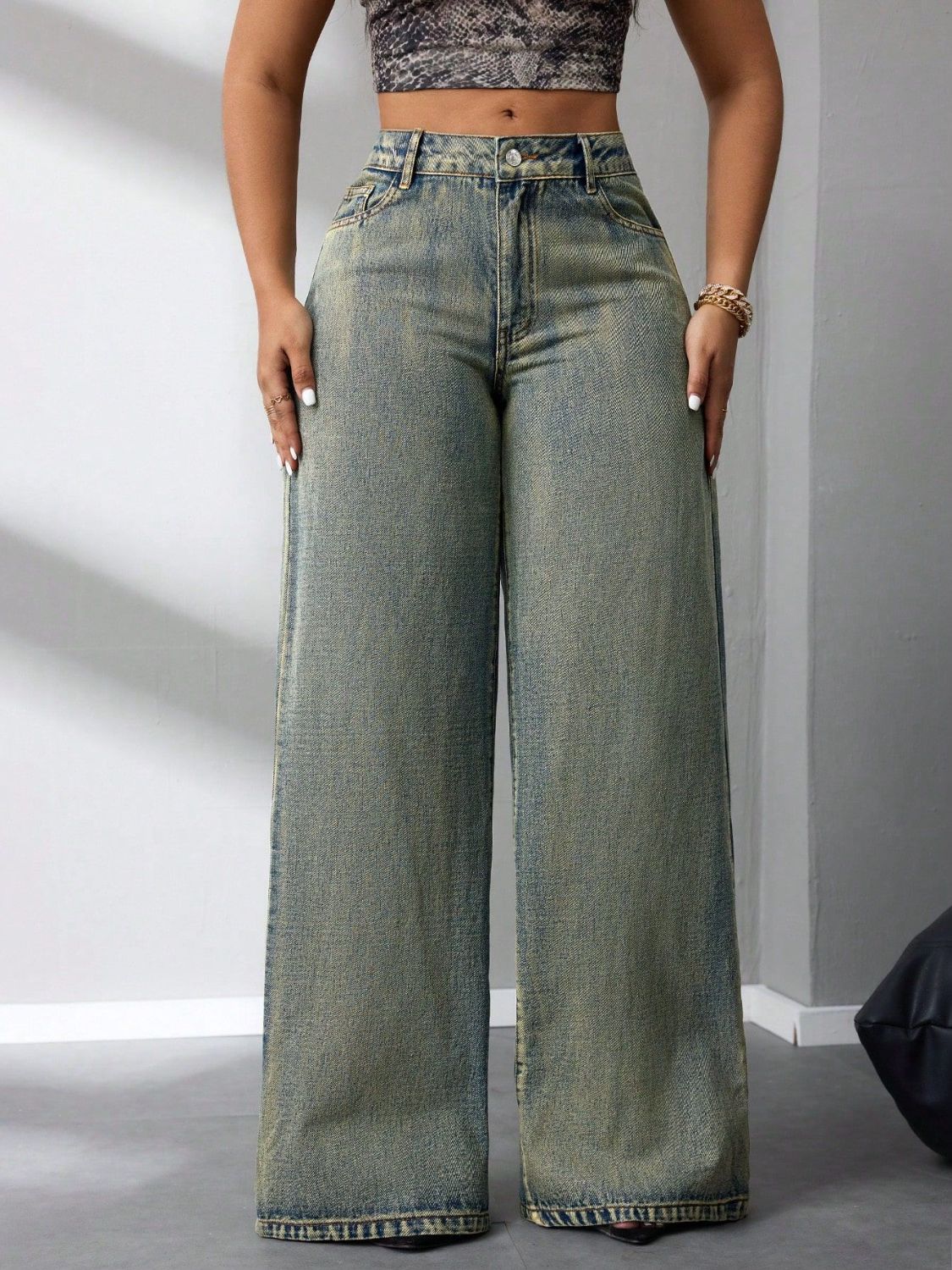 Jean taille haute à jambes larges - Les secrets de Cath