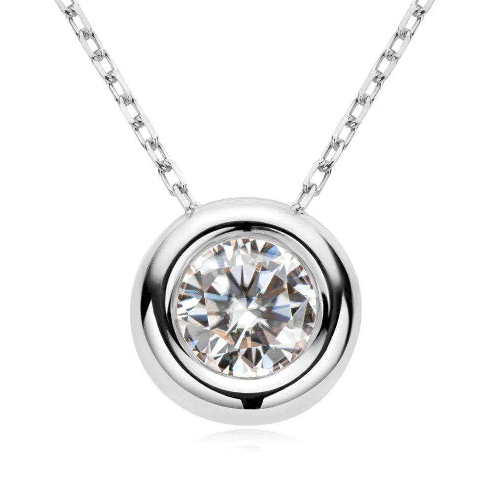 Collier en argent sterling 925 avec moissanite 1 carat - Les secrets de Cath