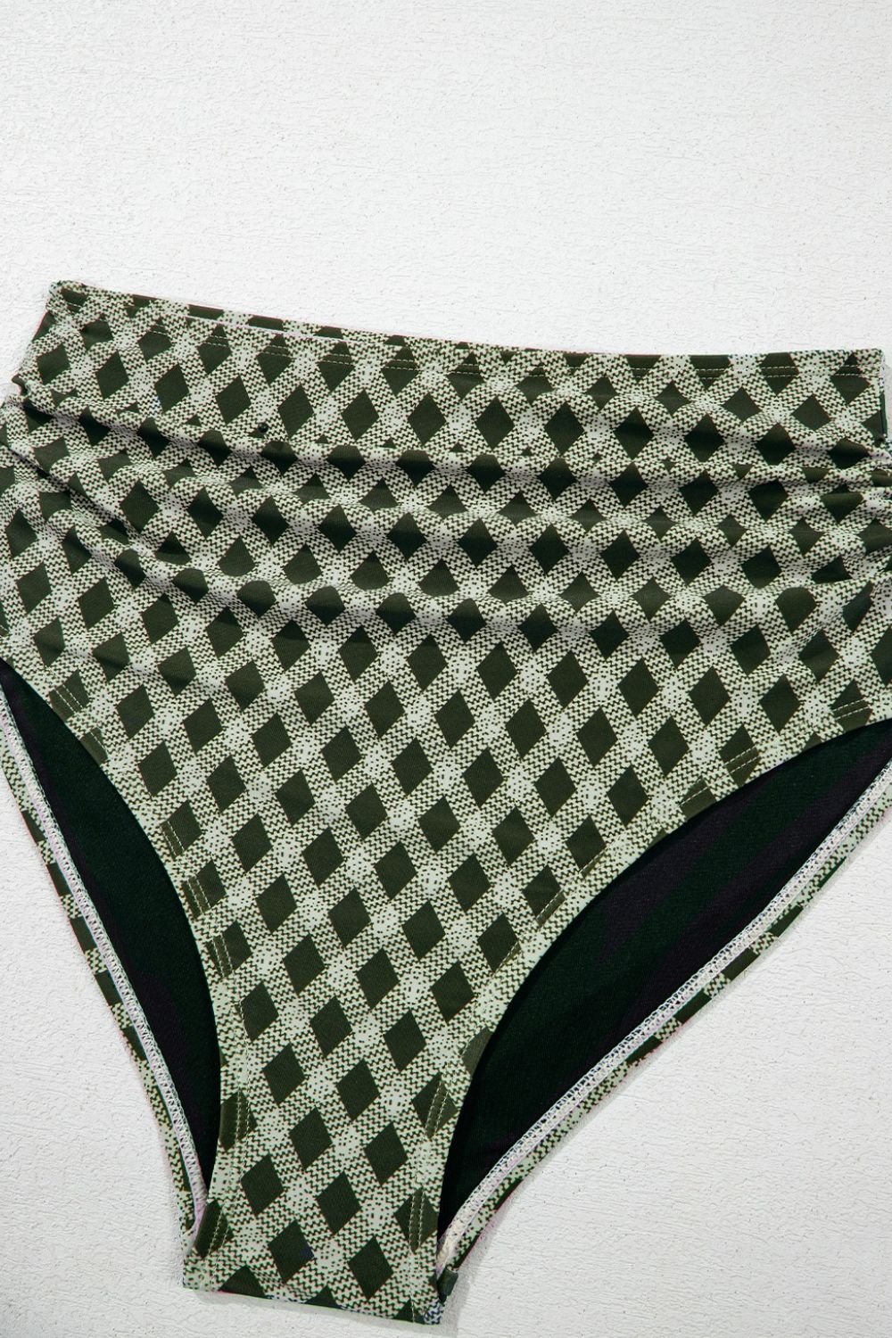 Ensemble de bain taille haute à carreaux et à pois - Les secrets de Cath