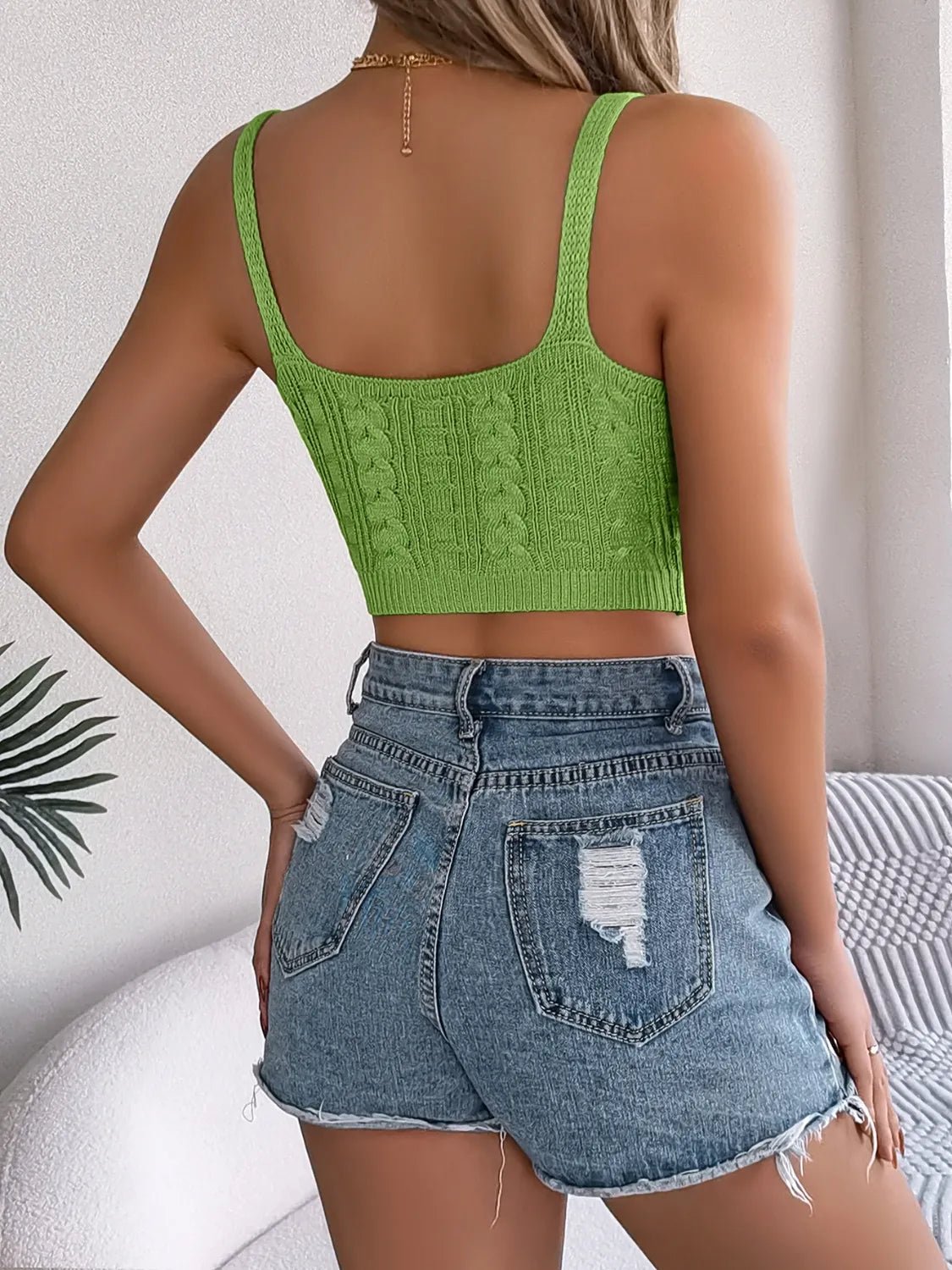 Camisole courte en maille torsadée - Les secrets de Cath