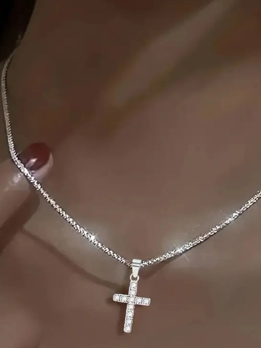 Collier croix en argent sterling 925 - Les secrets de Cath