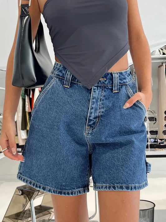 High Waist Denim Shorts - Les secrets de Cath