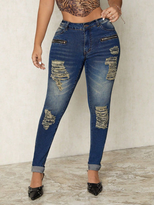 Jean skinny usé - Les secrets de Cath
