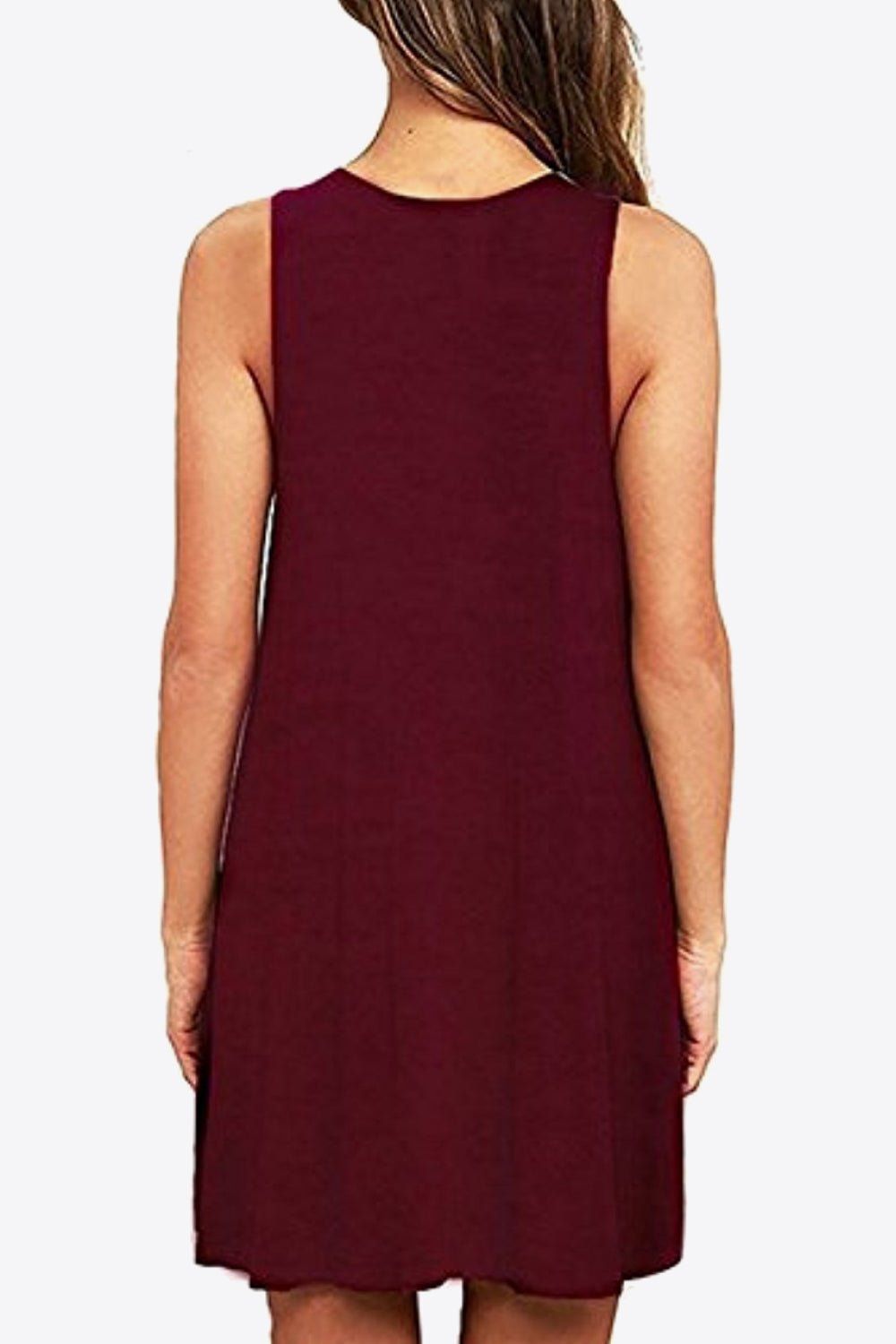 Robe sans manches à col rond et poches - Les secrets de Cath