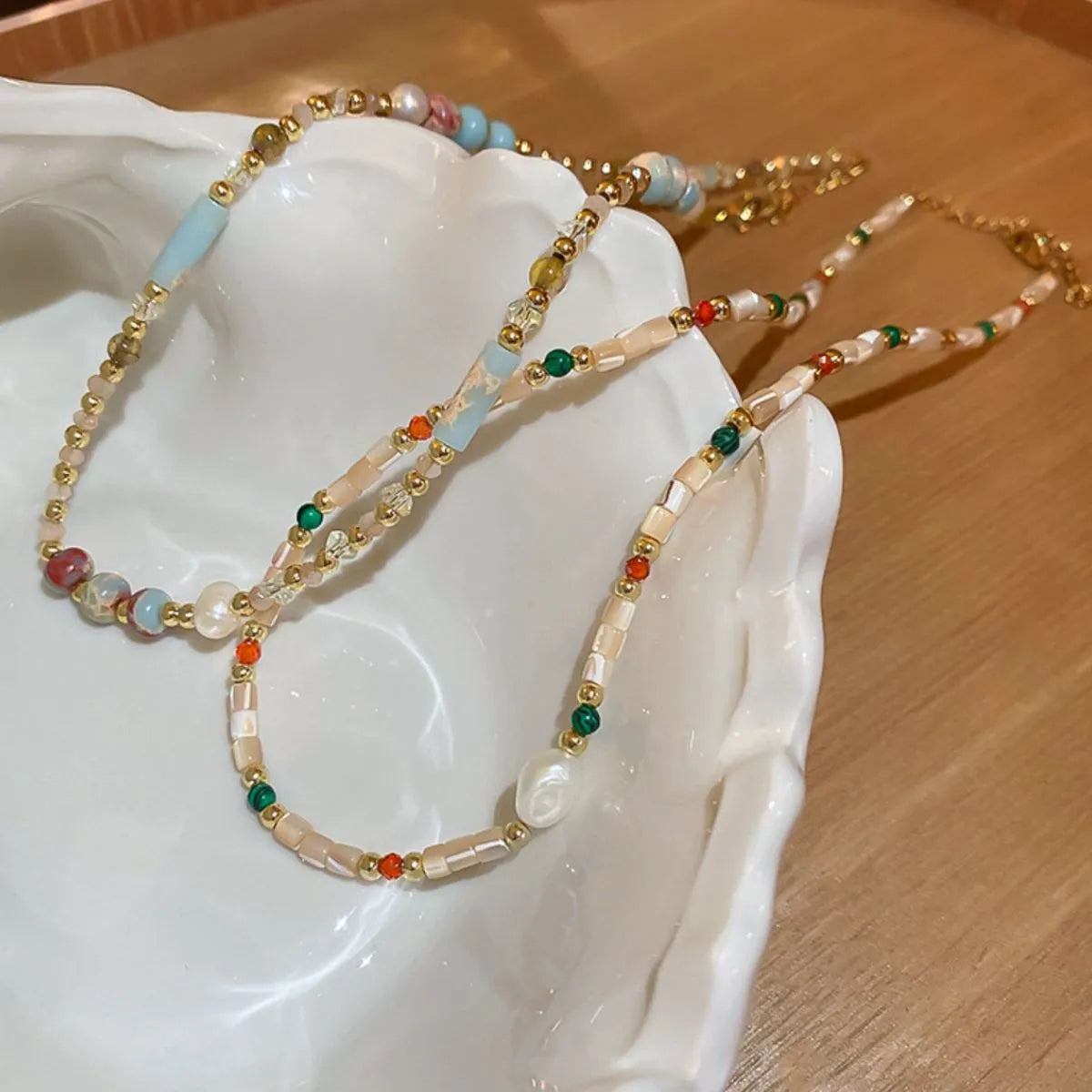 Collier de perles en alliage - Les secrets de Cath