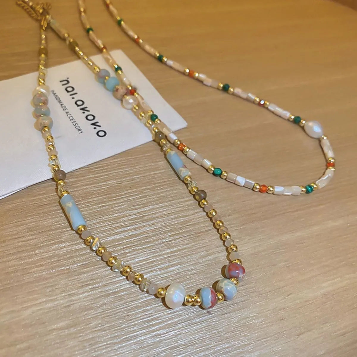 Collier de perles en alliage - Les secrets de Cath