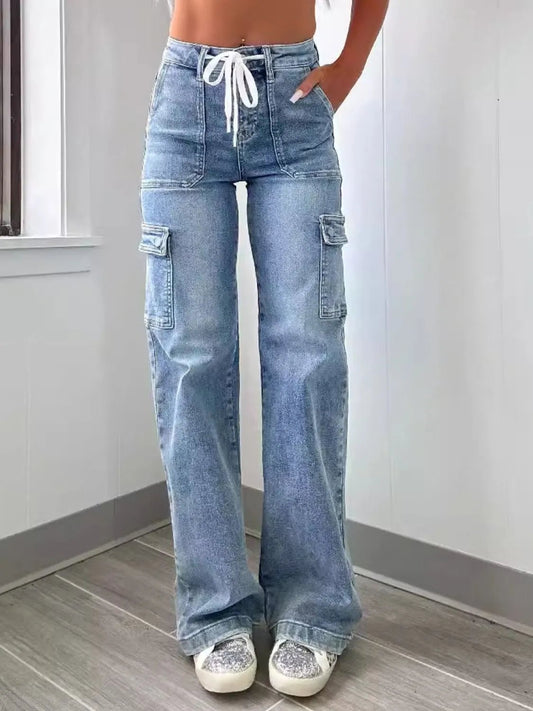 Washed Jeans with Pockets - Les secrets de Cath