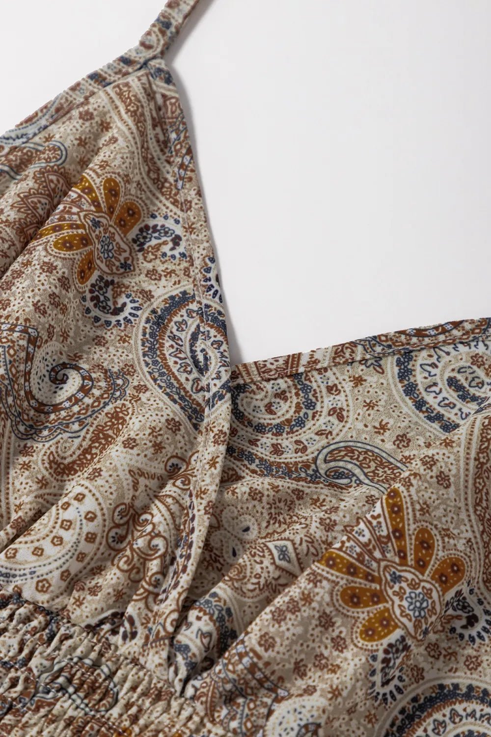Camisole babydoll à smocks et imprimé cachemire - Les secrets de Cath