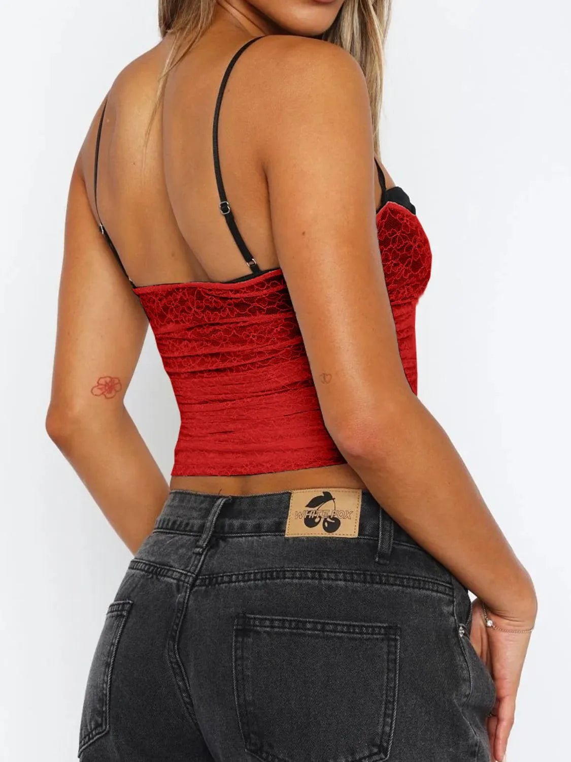 Camisole en dentelle à col en cœur - Les secrets de Cath