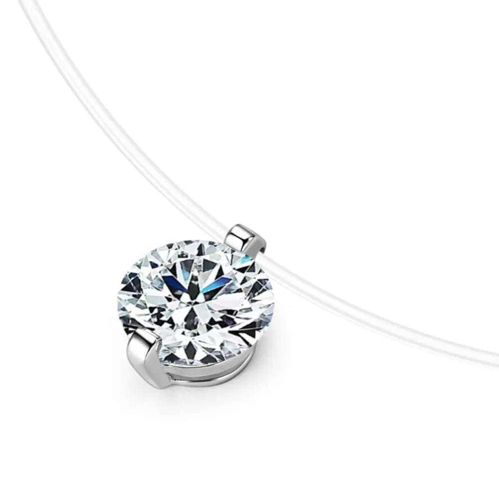 Collier en argent sterling 925 avec moissanite 1 carat - Les secrets de Cath