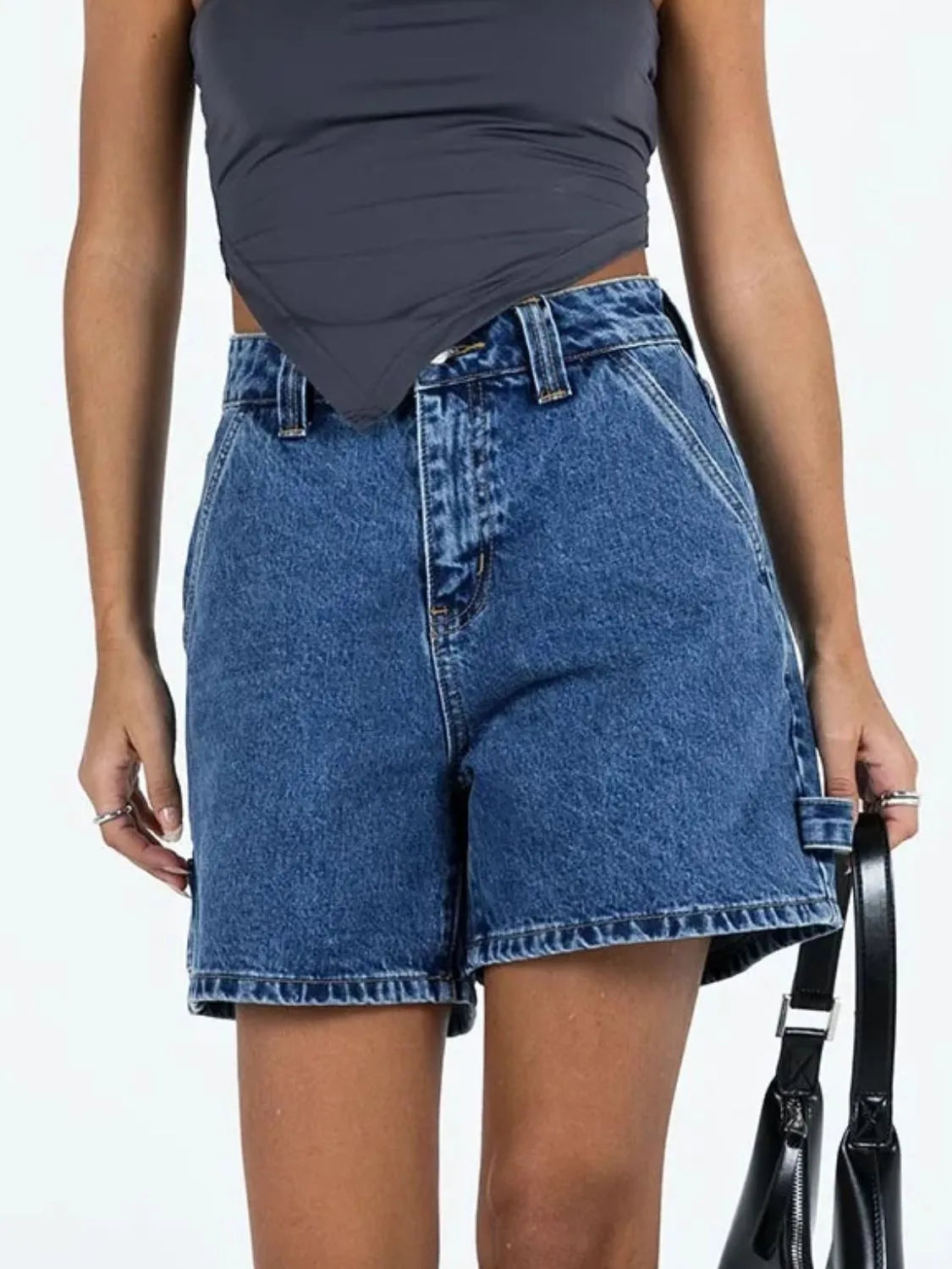 High Waist Denim Shorts - Les secrets de Cath