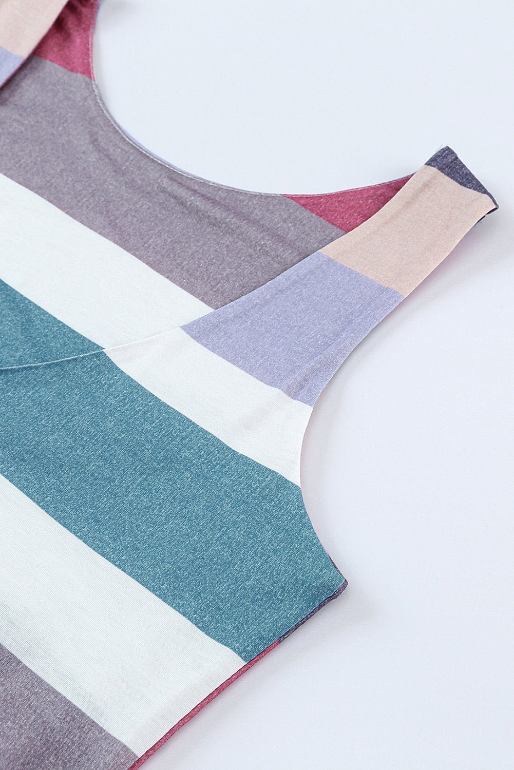 Robe longue fendue à rayures sans manches - Les secrets de Cath