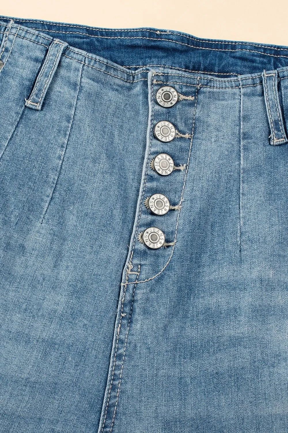 Jean taille haute à braguette boutonnée - Les secrets de Cath