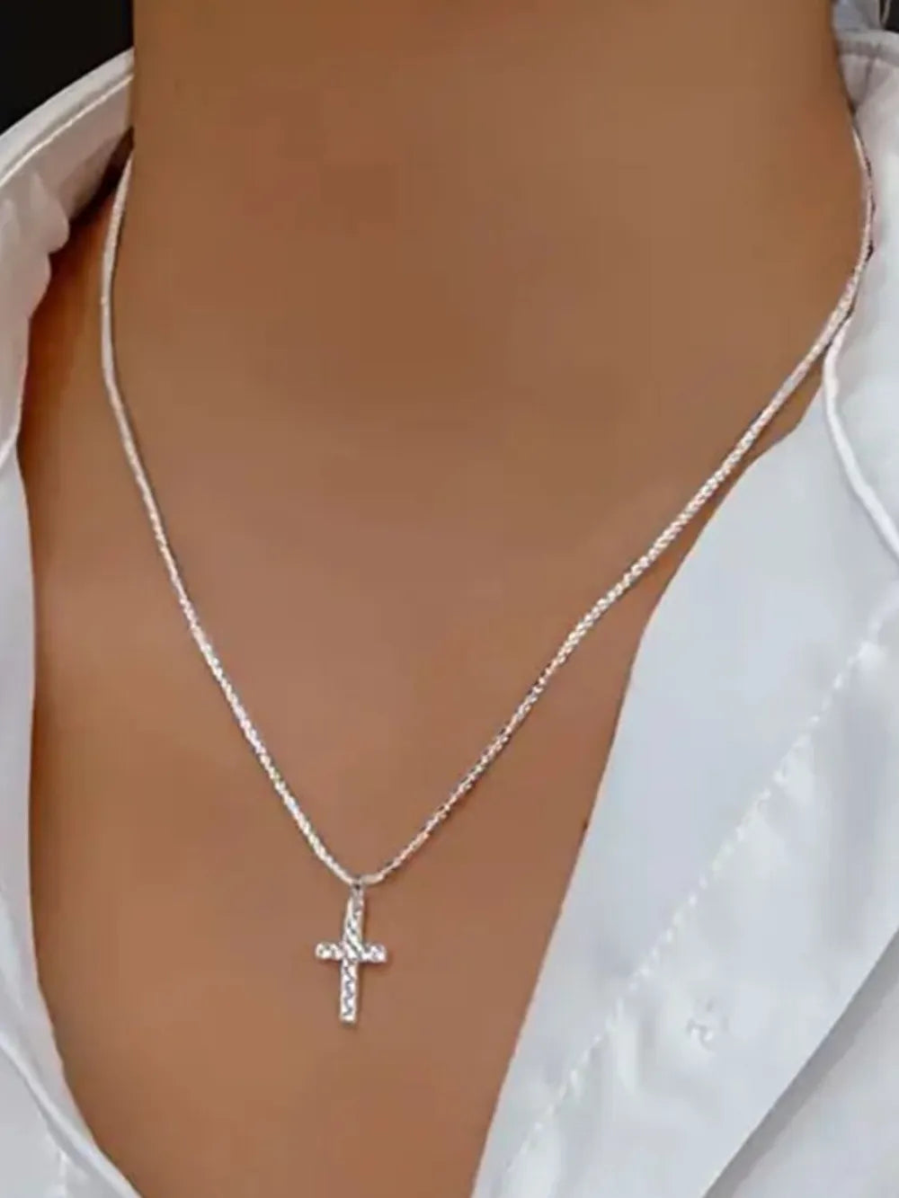 Collier croix en argent sterling 925 - Les secrets de Cath