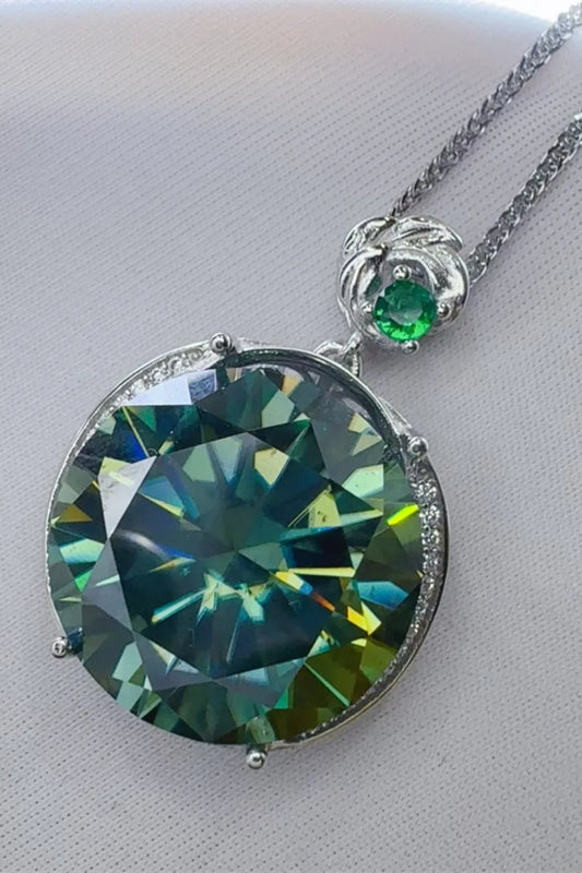 Collier avec pendentif en argent sterling 925 et moissanite 20 carats - Les secrets de Cath